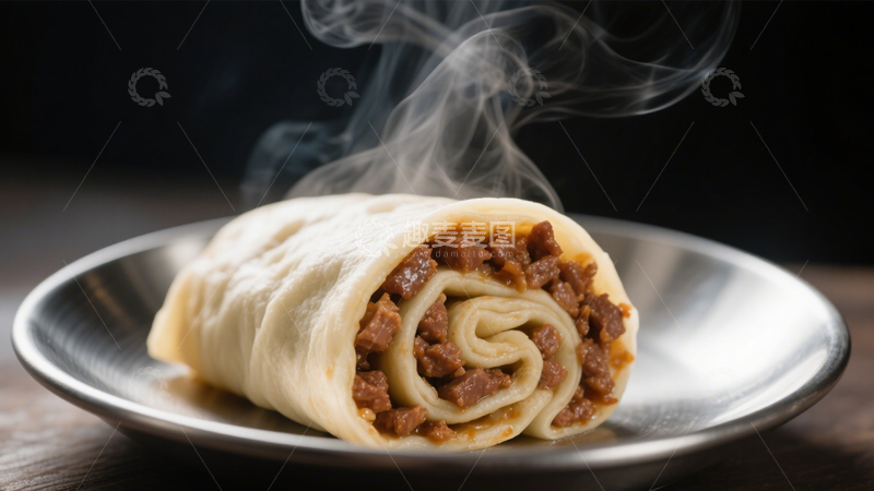 高清大图下载【趣麦麦图】酱香肉卷面食4