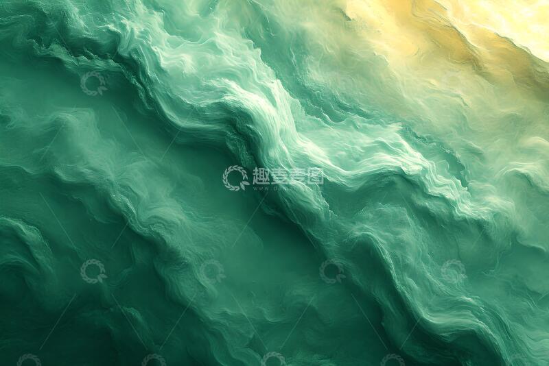 高清大图下载【趣麦麦图】抽象数字纹理在绿色水彩色调