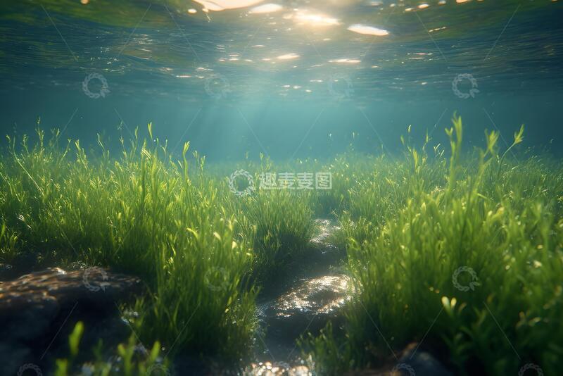 高清大图下载【趣麦麦图】抽像感的水草