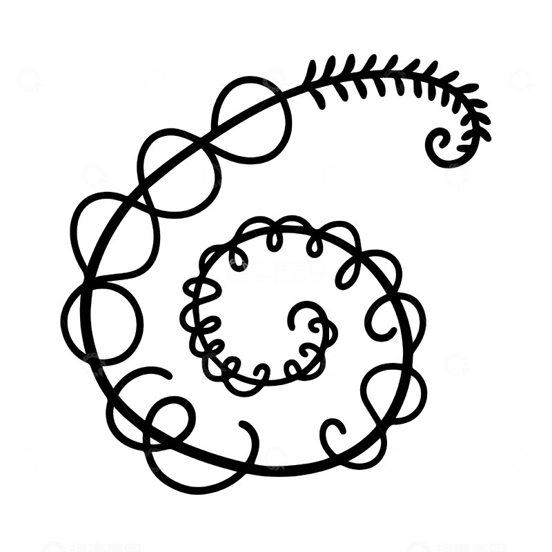 源文件下载【趣麦麦图】-手绘藤蔓装饰图案