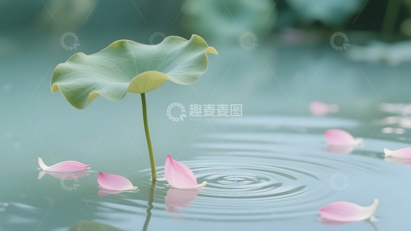 高清大图下载【趣麦麦图】荷间清韵的诗意水景