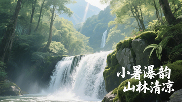 小暑瀑韵山林清凉
