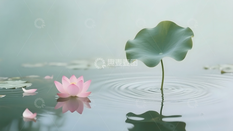 高清大图下载【趣麦麦图】荷间清韵的诗意水景1