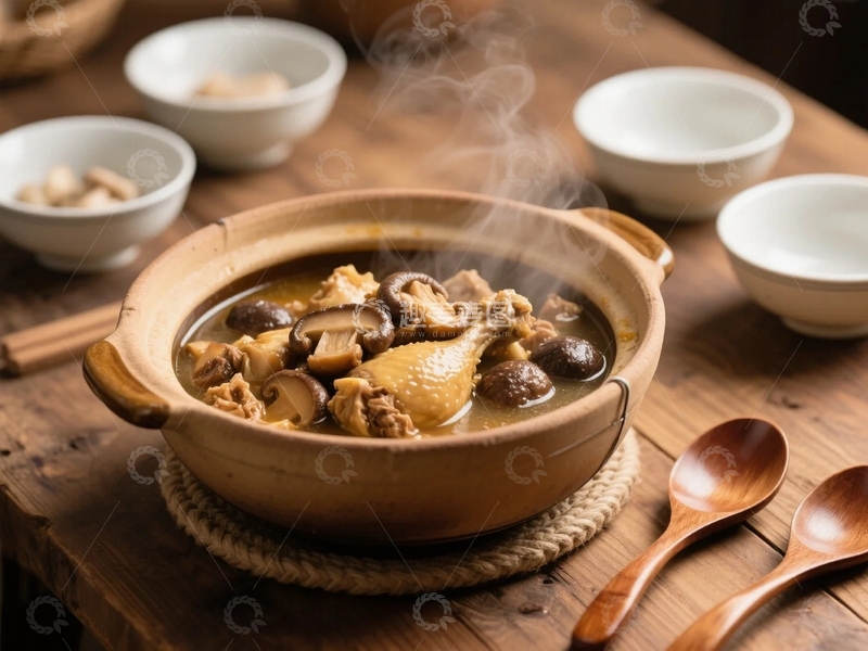 高清大图下载【趣麦麦图】中国东北菜小鸡炖蘑菇3