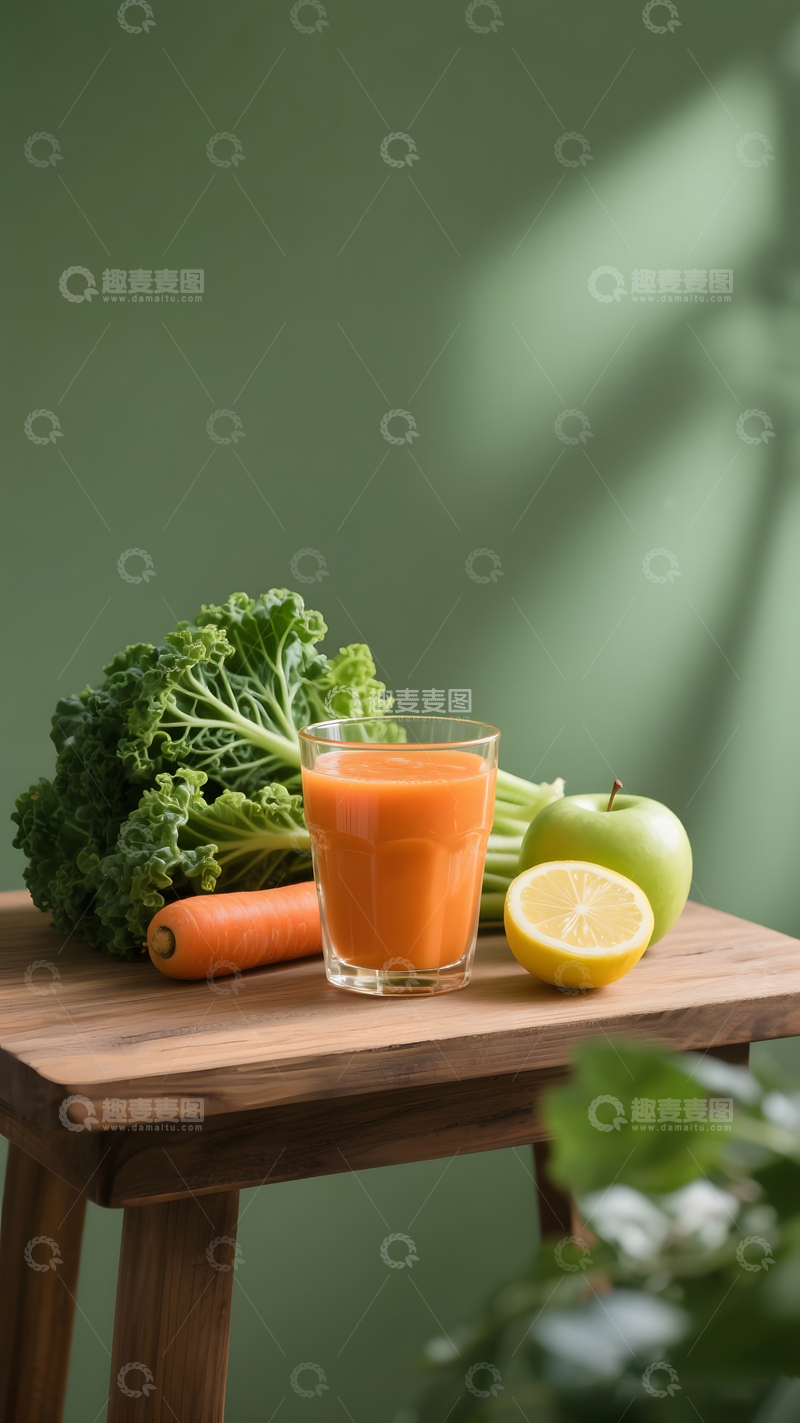 高清大图下载【趣麦麦图】胡萝卜果蔬汁