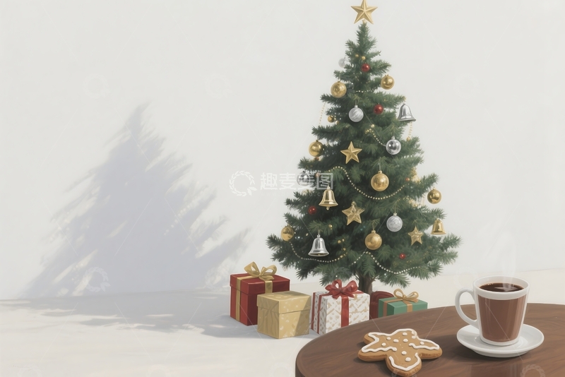高清大图下载【趣麦麦图】圣诞背景与现实的白金 