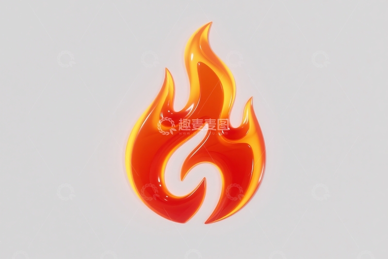 高清大图下载【趣麦麦图】设计火焰标志与3d效果 