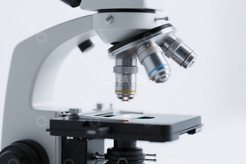 高清大图下载【趣麦麦图】生物科技显微镜3D渲染 