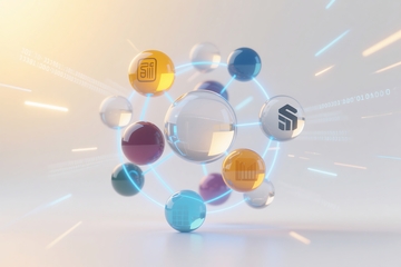 商业关系3D渲染未来的概念 