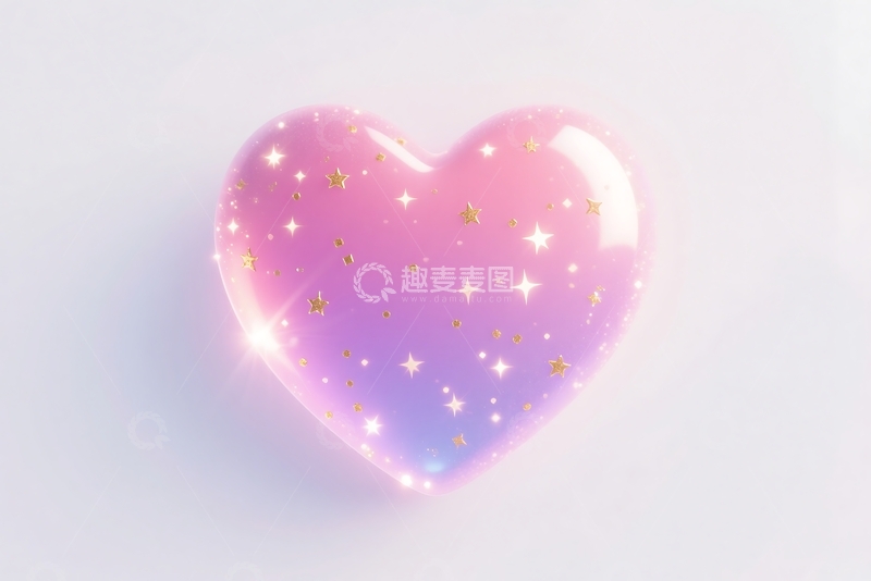 高清大图下载【趣麦麦图】闪亮的3d的心 