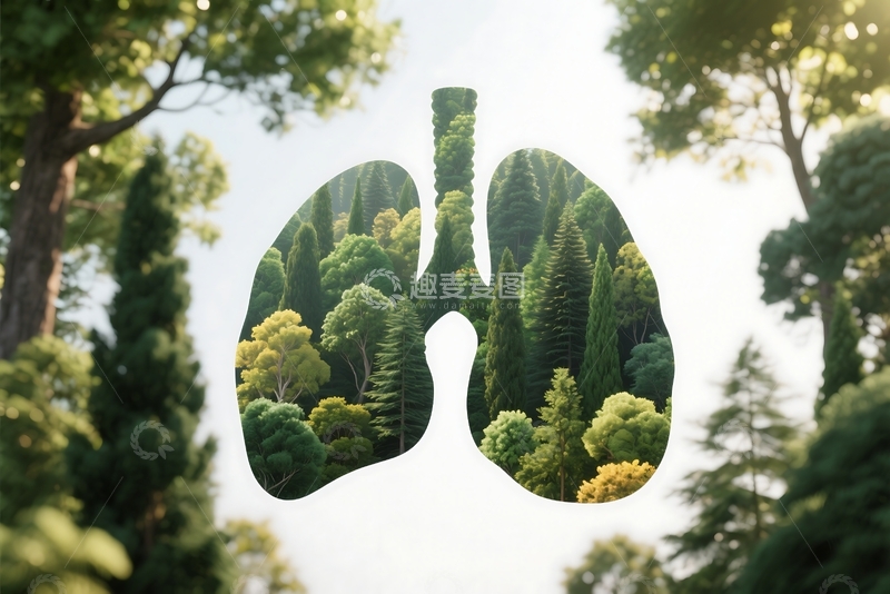 高清大图下载【趣麦麦图】森林在肺的形状 