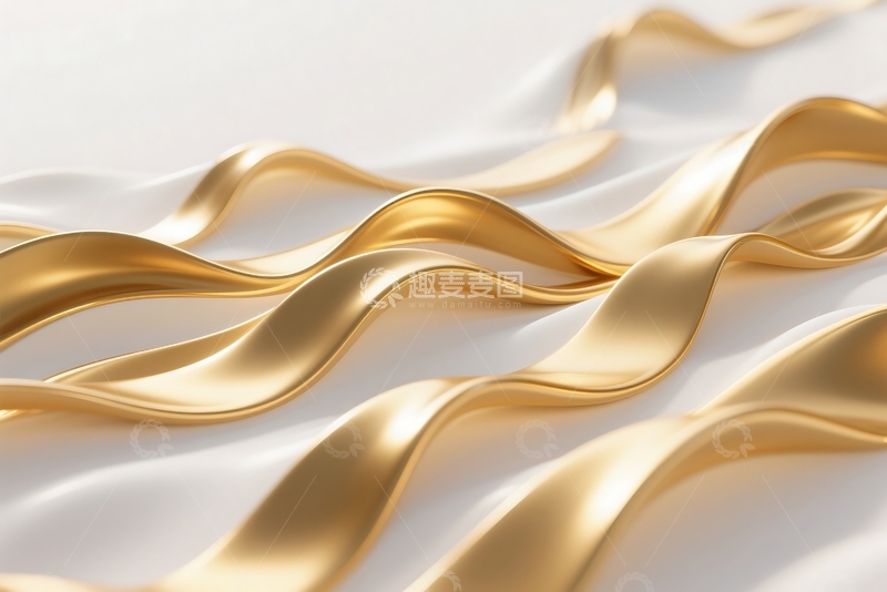 高清大图下载【趣麦麦图】奢华的金色波浪背景 