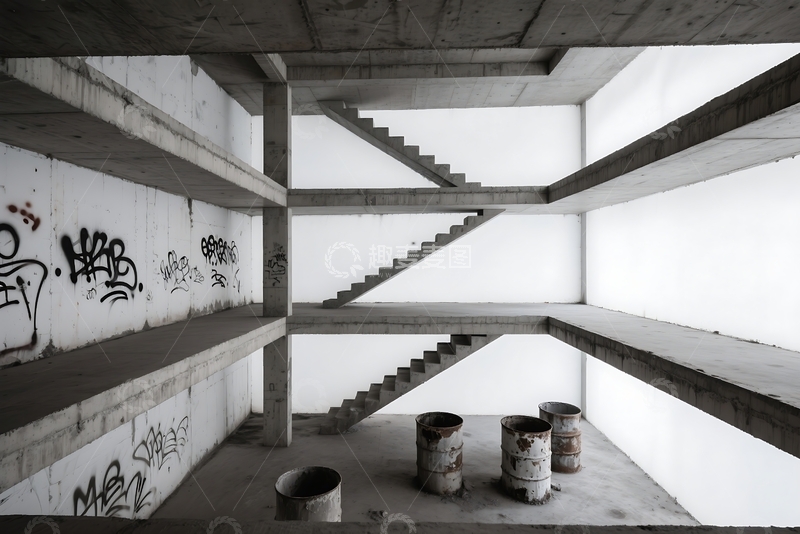 高清大图下载【趣麦麦图】人造水泥空间 