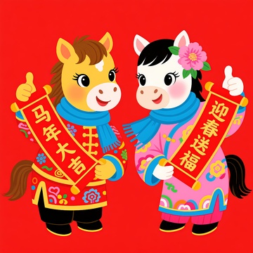 2026年马年卡通绘画1