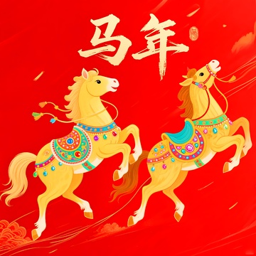 2026年马年卡通绘画4