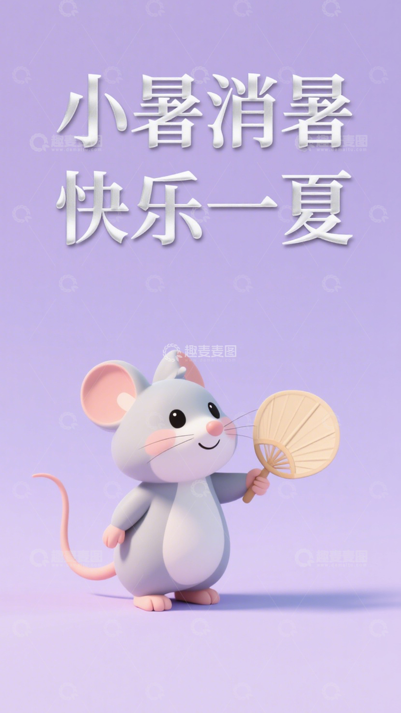 高清大图下载【趣麦麦图】小暑消暑快乐一夏