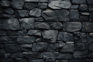 黑色的岩石墙面