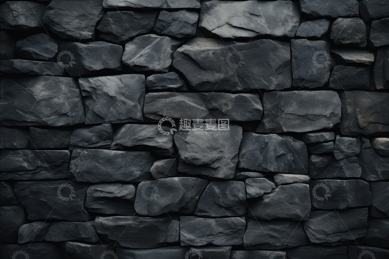 高清大图下载【趣麦麦图】黑色的岩石墙面