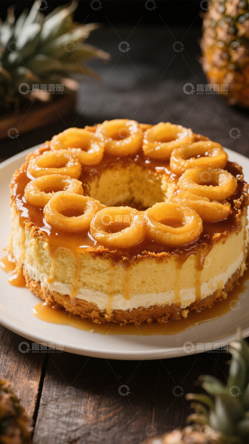 高清大图下载【趣麦麦图】菠萝焦糖蛋糕2