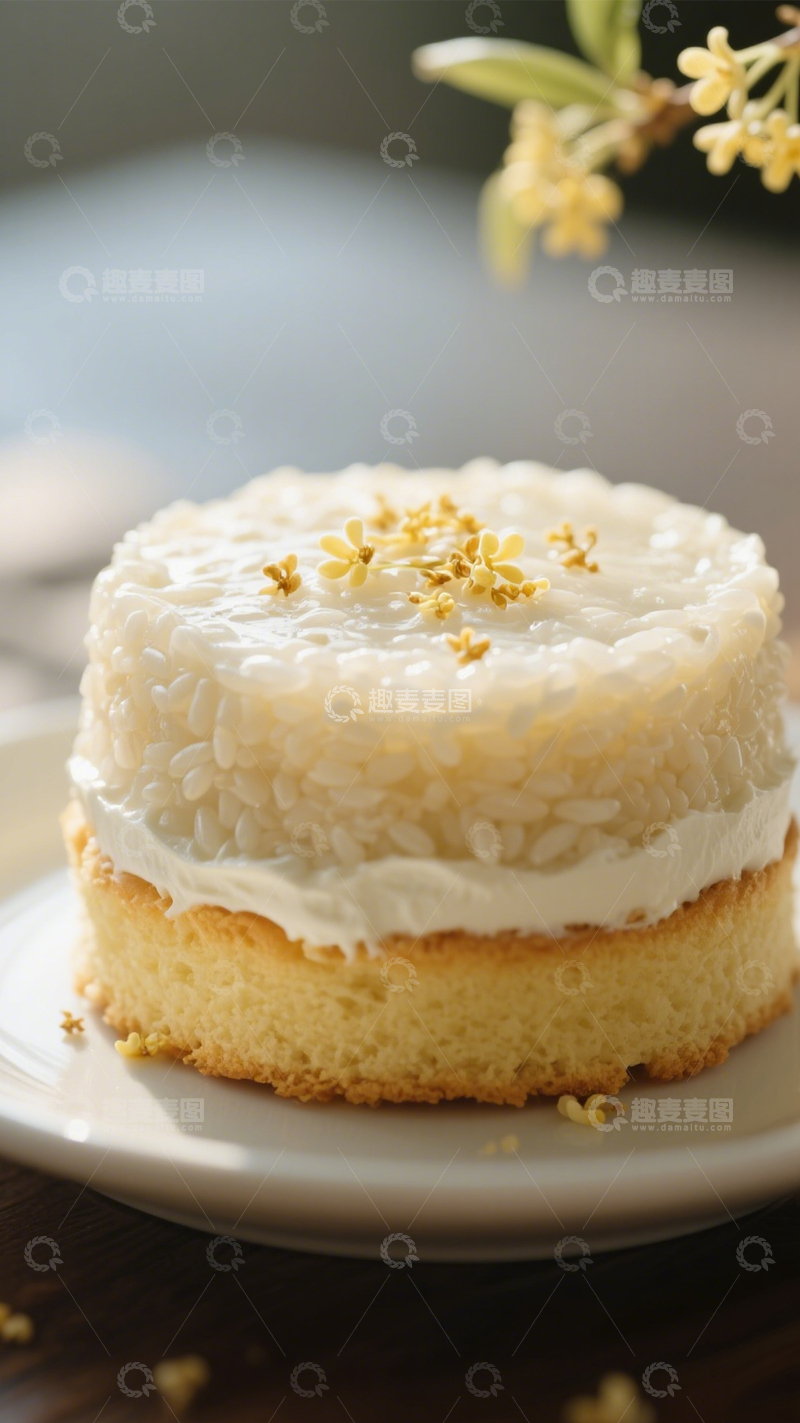 高清大图下载【趣麦麦图】桂花米蛋糕1