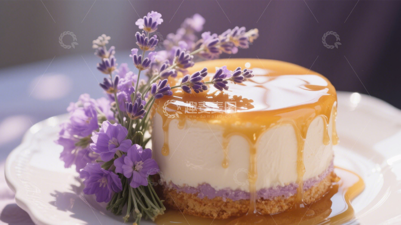 高清大图下载【趣麦麦图】薰衣草焦糖蛋糕4