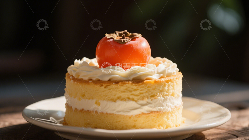 高清大图下载【趣麦麦图】柿子奶油蛋糕3