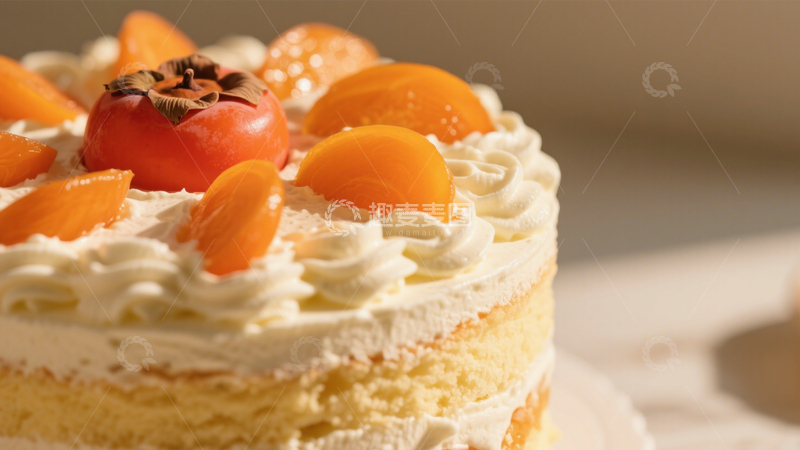 高清大图下载【趣麦麦图】柿子奶油蛋糕4