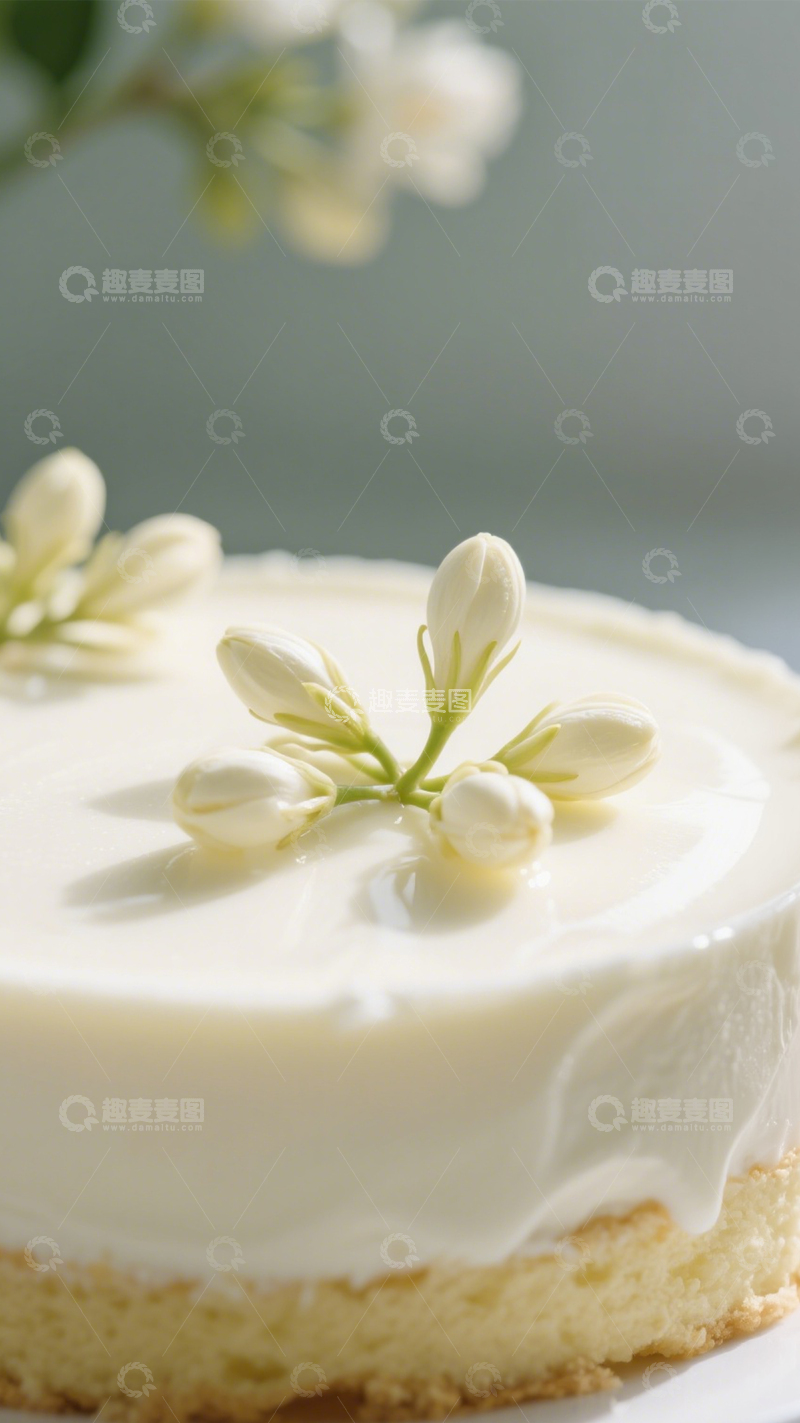 高清大图下载【趣麦麦图】茉莉奶油蛋糕1