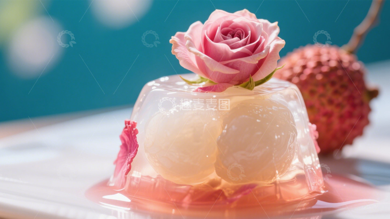 高清大图下载【趣麦麦图】玫瑰荔枝果冻3