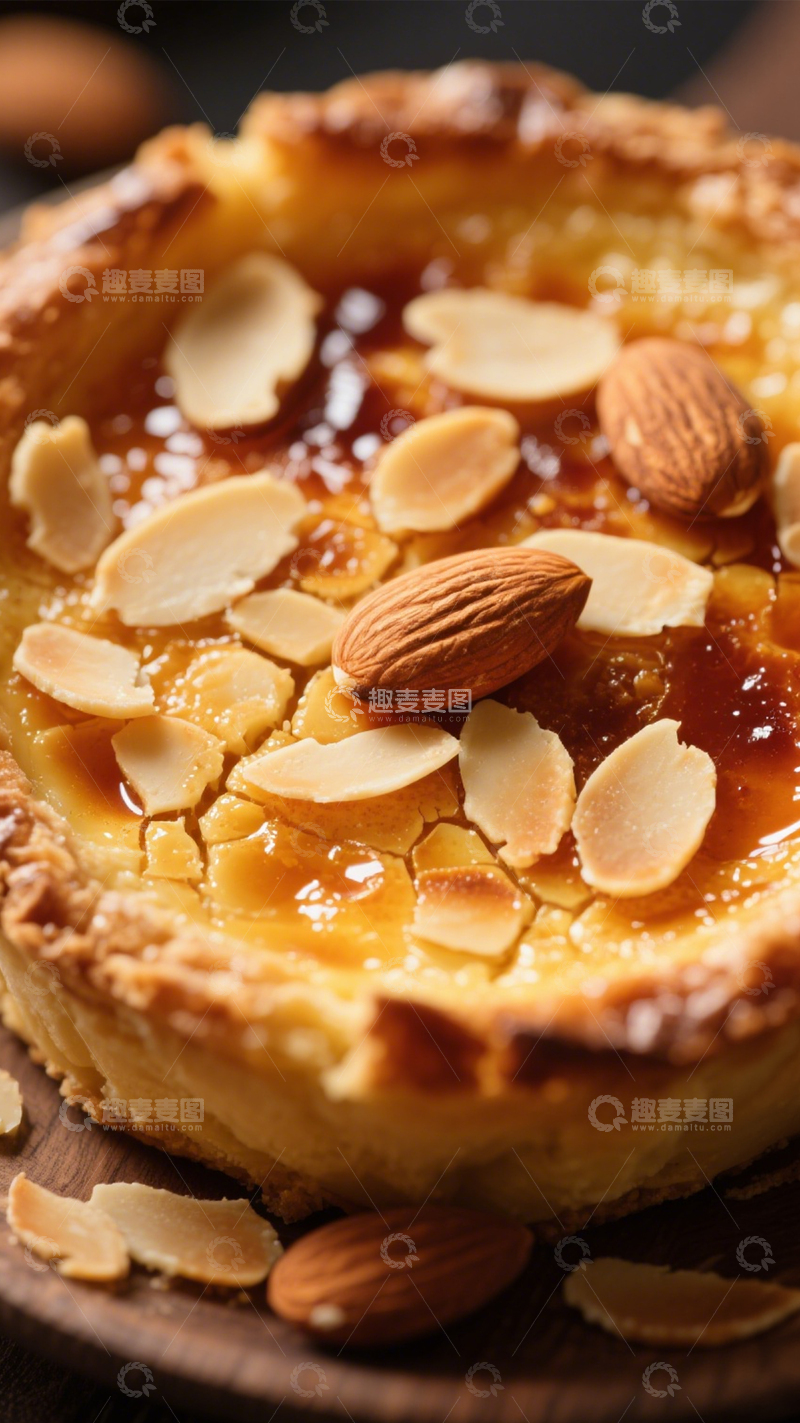 高清大图下载【趣麦麦图】杏仁焦糖派1