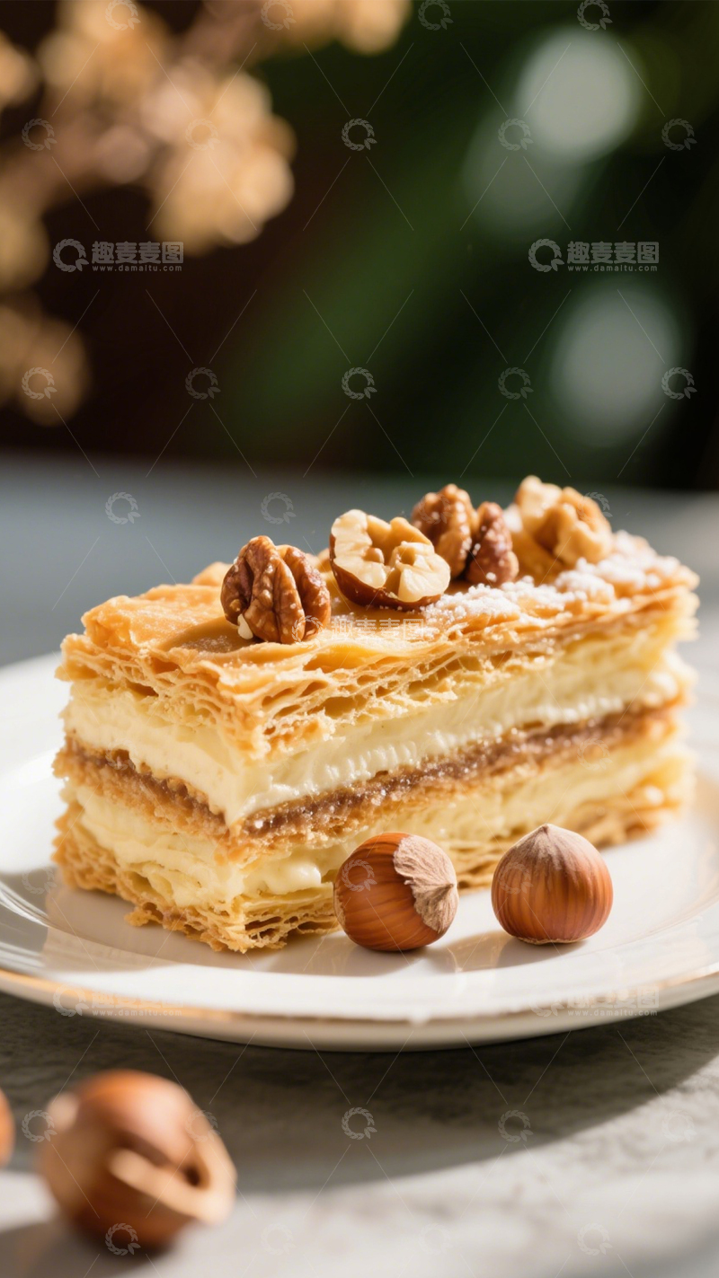 高清大图下载【趣麦麦图】坚果千层酥2