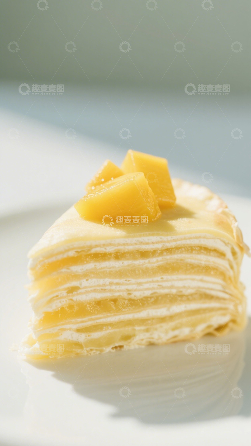 高清大图下载【趣麦麦图】芒果千层蛋糕2