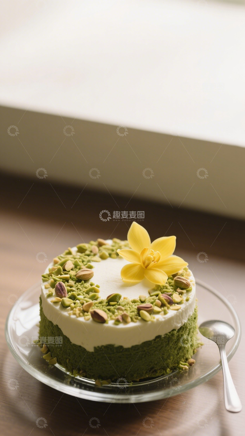 高清大图下载【趣麦麦图】抹茶蛋糕的精致之美2
