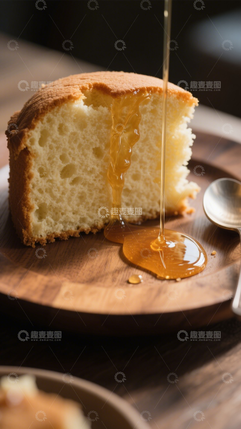 高清大图下载【趣麦麦图】蜂蜜戚风蛋糕3