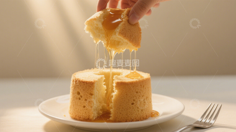 高清大图下载【趣麦麦图】蜂蜜戚风蛋糕6