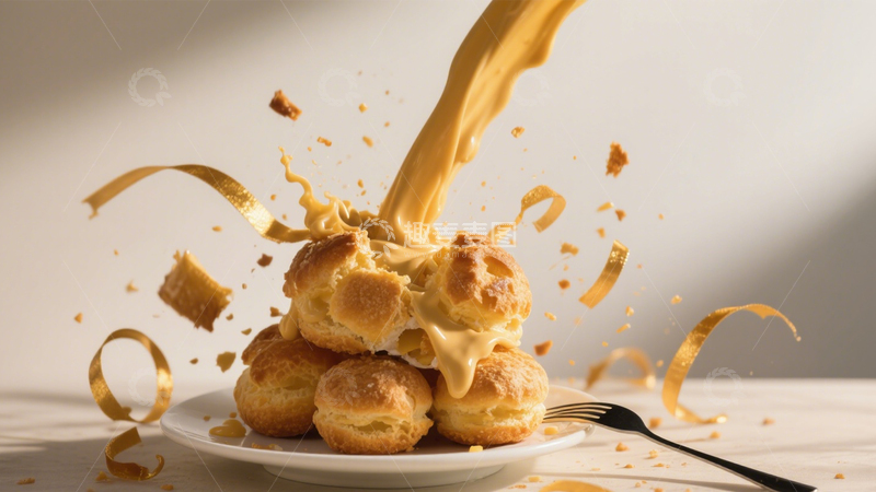 高清大图下载【趣麦麦图】奶油泡芙塔7