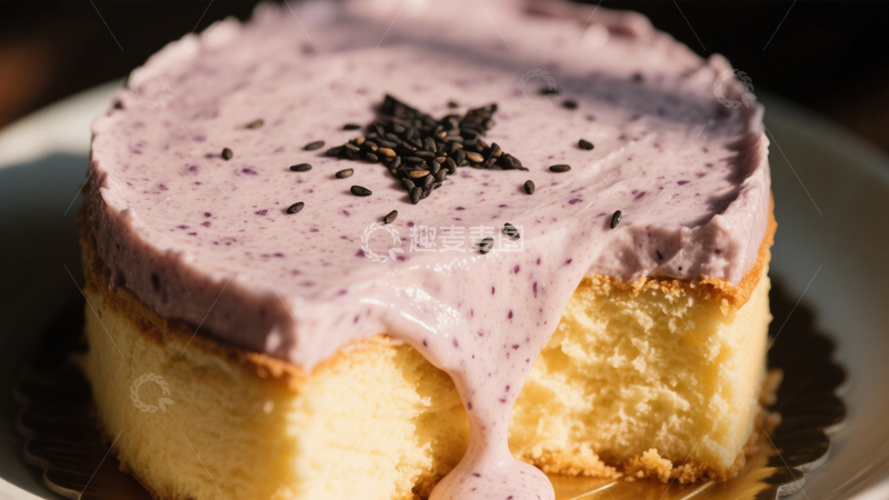 高清大图下载【趣麦麦图】紫薯流心蛋糕3