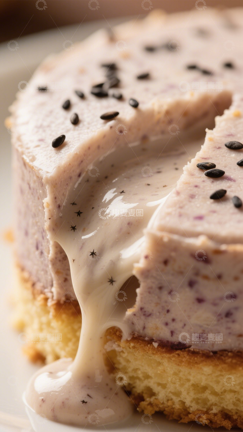 高清大图下载【趣麦麦图】紫薯流心蛋糕1