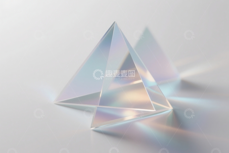 三角形玻璃形状几何抽象图形 