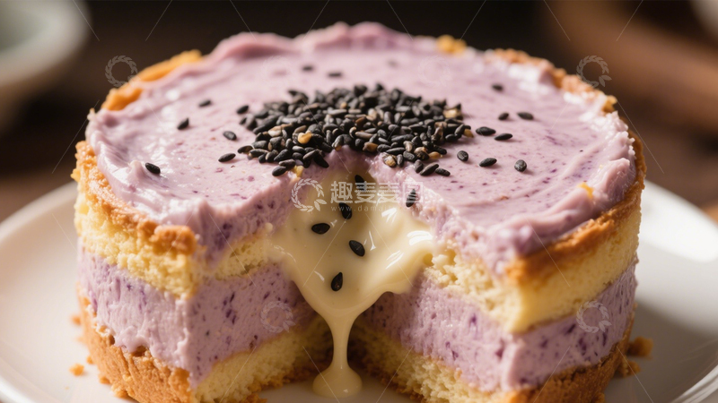 高清大图下载【趣麦麦图】紫薯流心蛋糕4