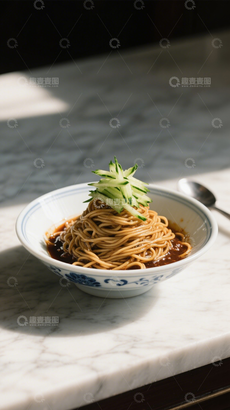 高清大图下载【趣麦麦图】经典炸酱面1