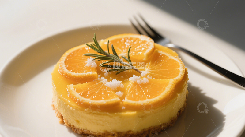 高清大图下载【趣麦麦图】香橙芝士蛋糕6