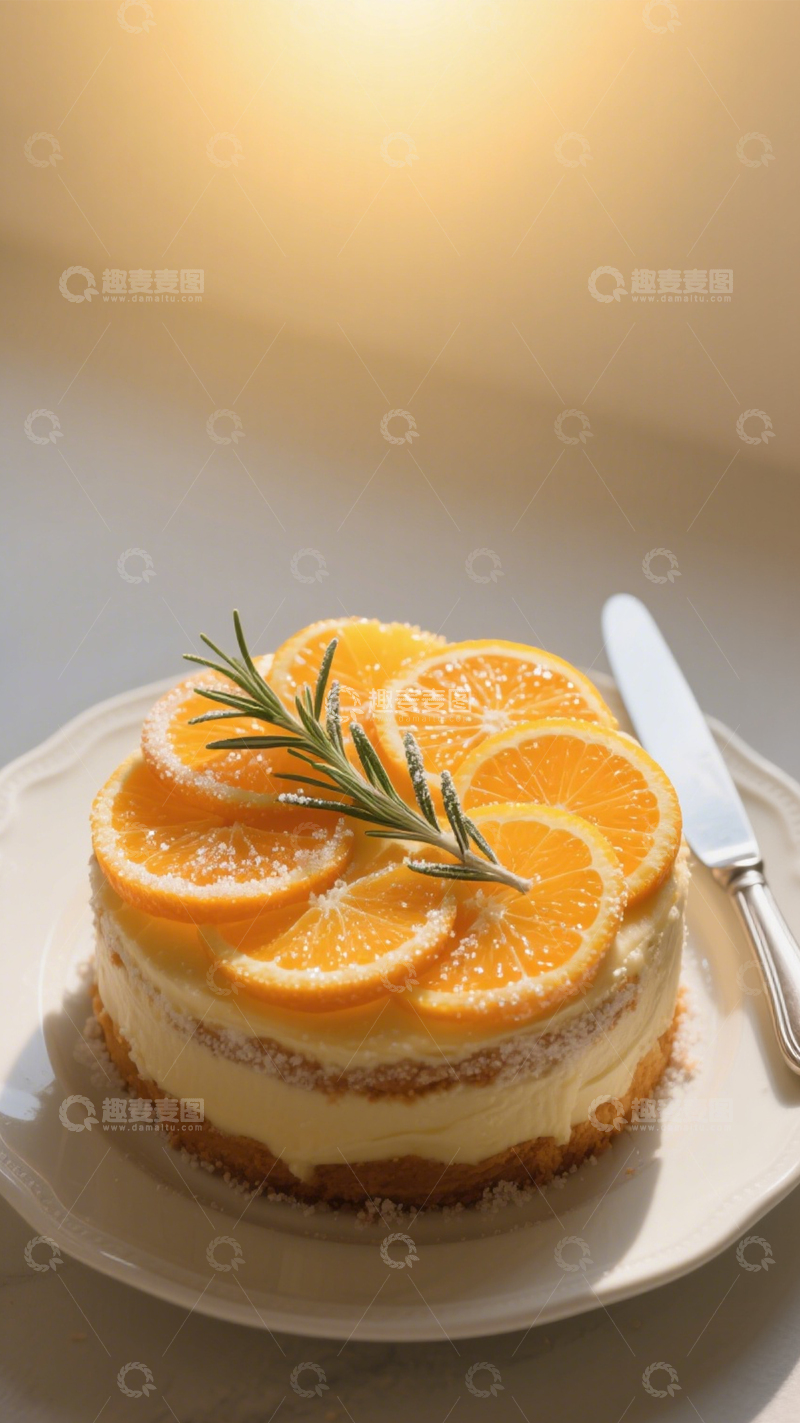 高清大图下载【趣麦麦图】香橙芝士蛋糕4