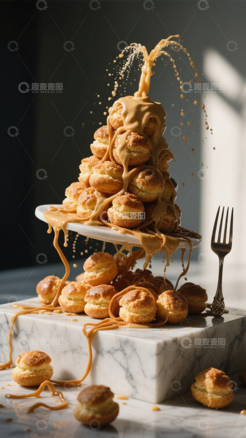 高清大图下载【趣麦麦图】奶油泡芙塔2