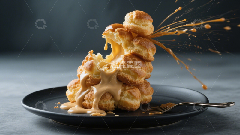 高清大图下载【趣麦麦图】奶油泡芙塔5