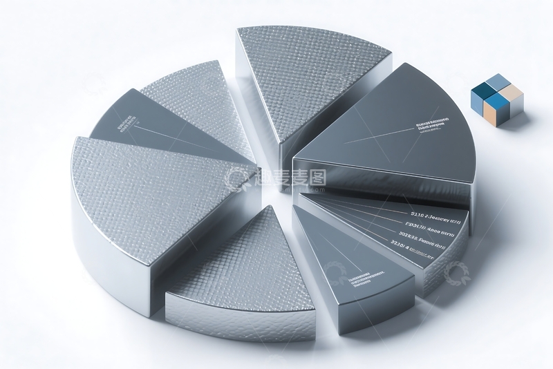 高清大图下载【趣麦麦图】三维饼流程图 