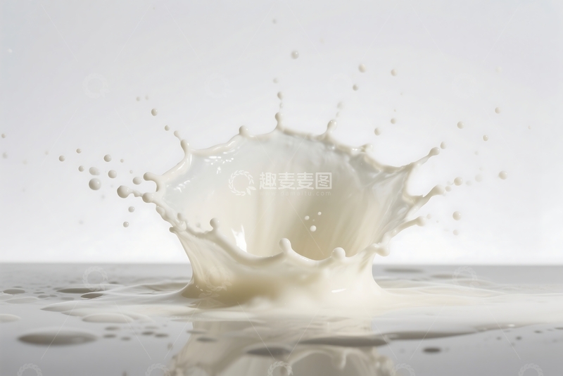 高清大图下载【趣麦麦图】乳白色液体飞溅 