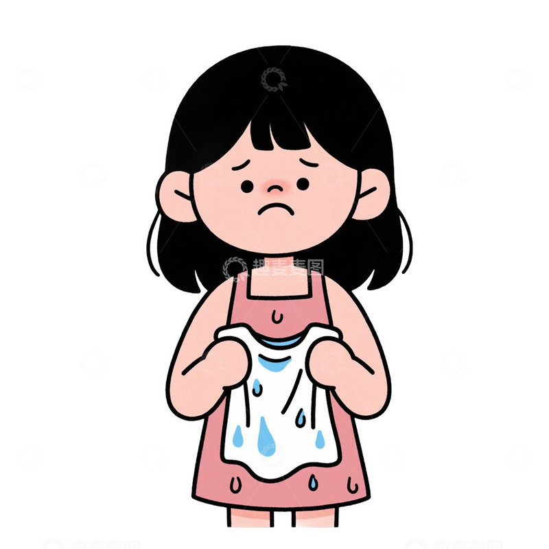 高清大图下载【趣麦麦图】梅雨季衣服不干免抠元素2