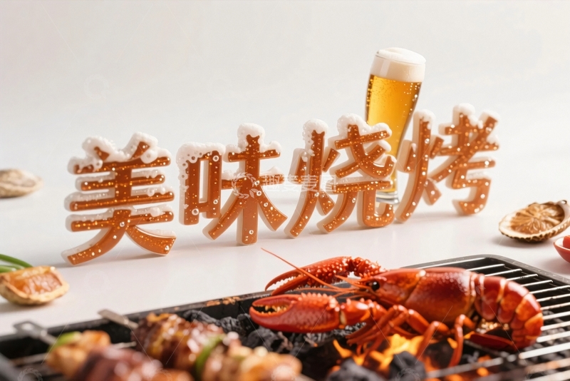 高清大图下载【趣麦麦图】夏季美味烧烤大排档8