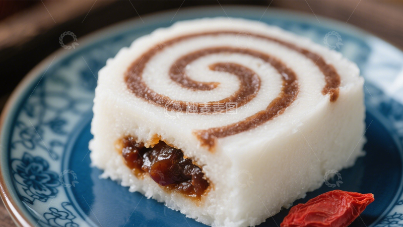 高清大图下载【趣麦麦图】豆沙馅糯米传统糕点3